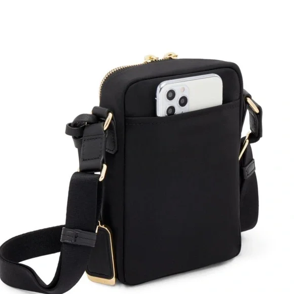 Tumi Voyageur Persia Black and Gold Crossbody Bag - Picture 4 of 5